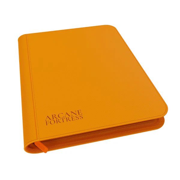 Arcane Fortress 9 Pocket Zipper Binder - Neon Orange