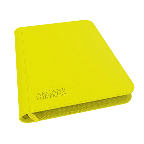 Arcane Fortress 9 Pocket Zipper Binder - Neon Yellow