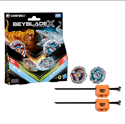 Beyblade X: Jurassic World Set - T.Rex vs. Mosasaurus
