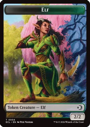 Elf // Kithkin (0007) Double-Sided Token [Lorwyn Eclipsed Tokens] - Image 3