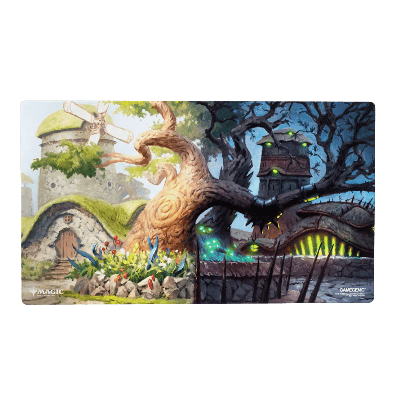 Magic: The Gathering | Lorwyn Eclipsed Shiny Playmat - Temple Garden